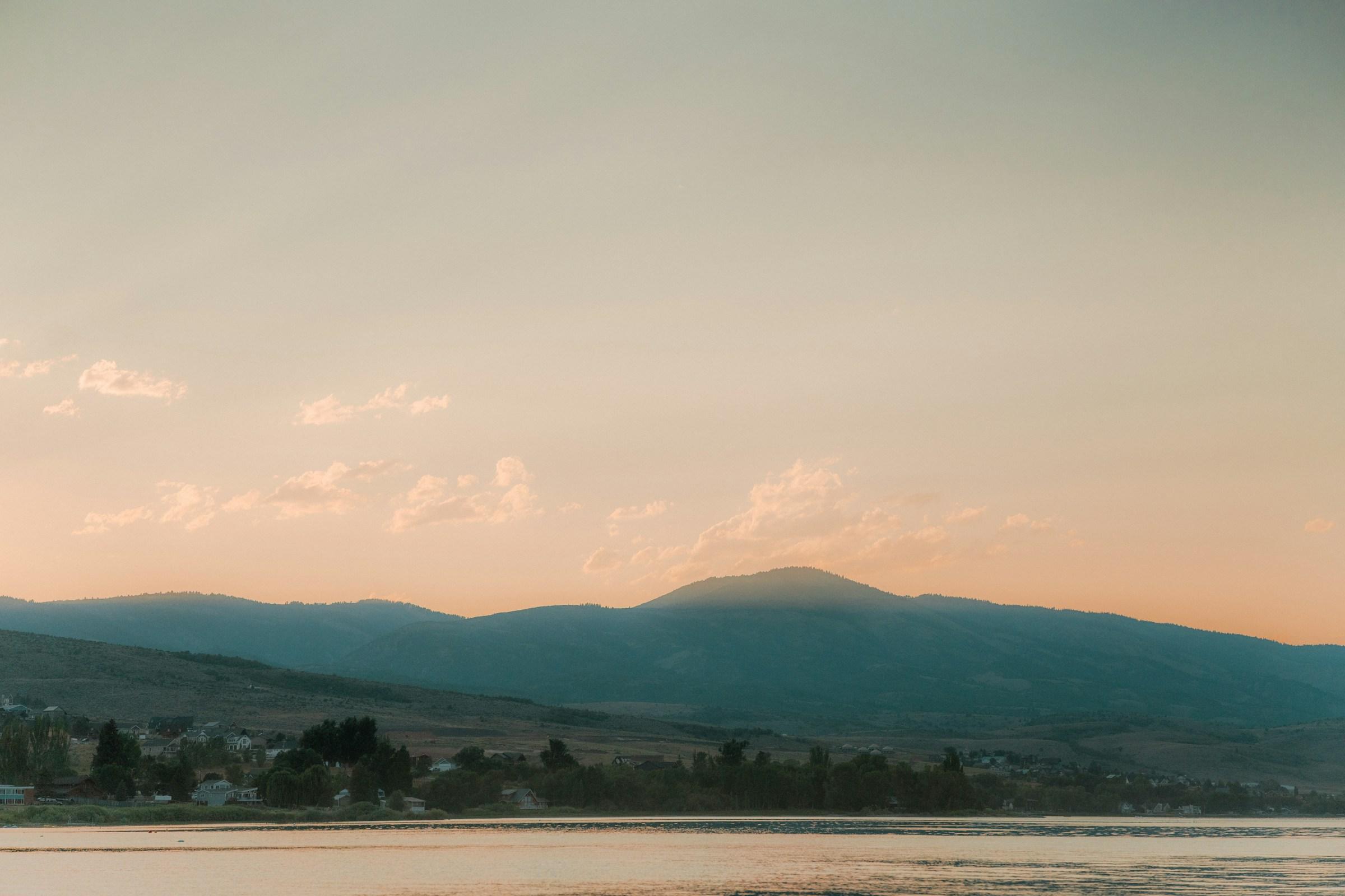 Utah County landscape in soft evening light